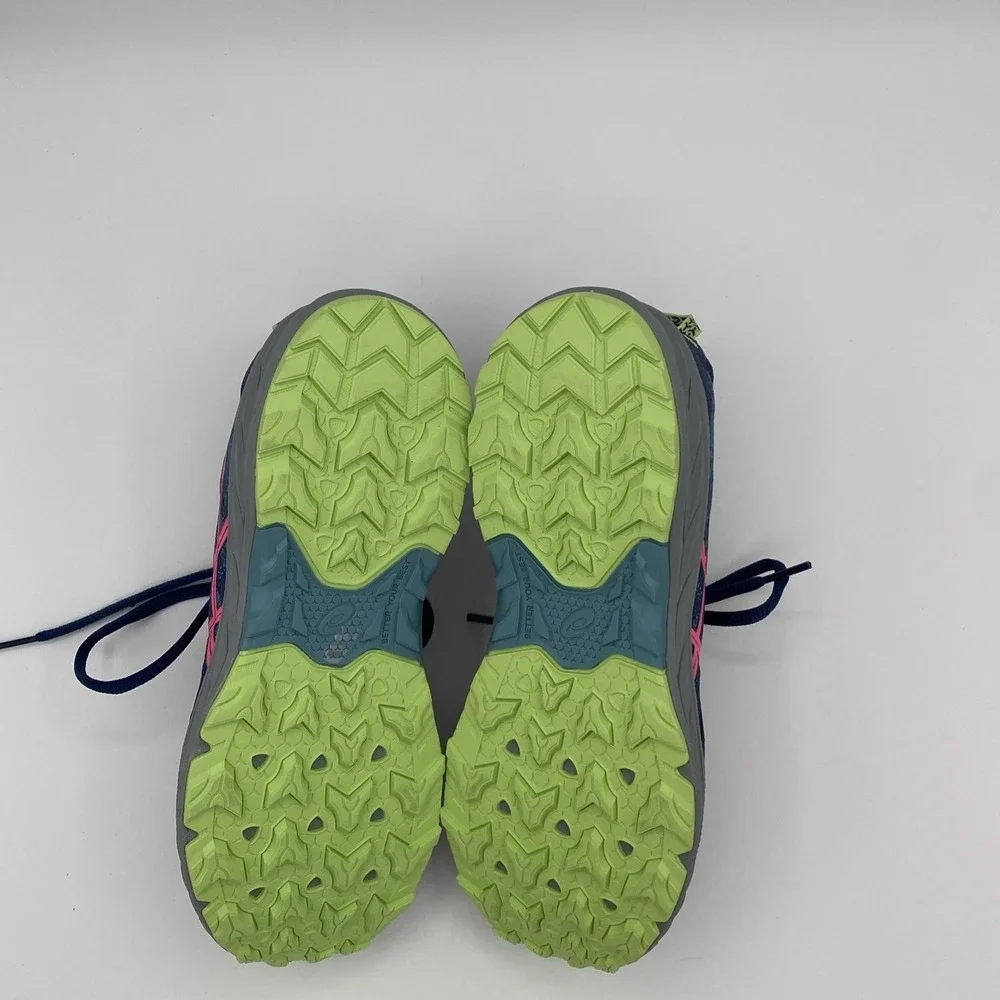 Asics‎ Big Kids Pre Venture 9 Sneakers Navy Pink Green Size 5 New Without Box